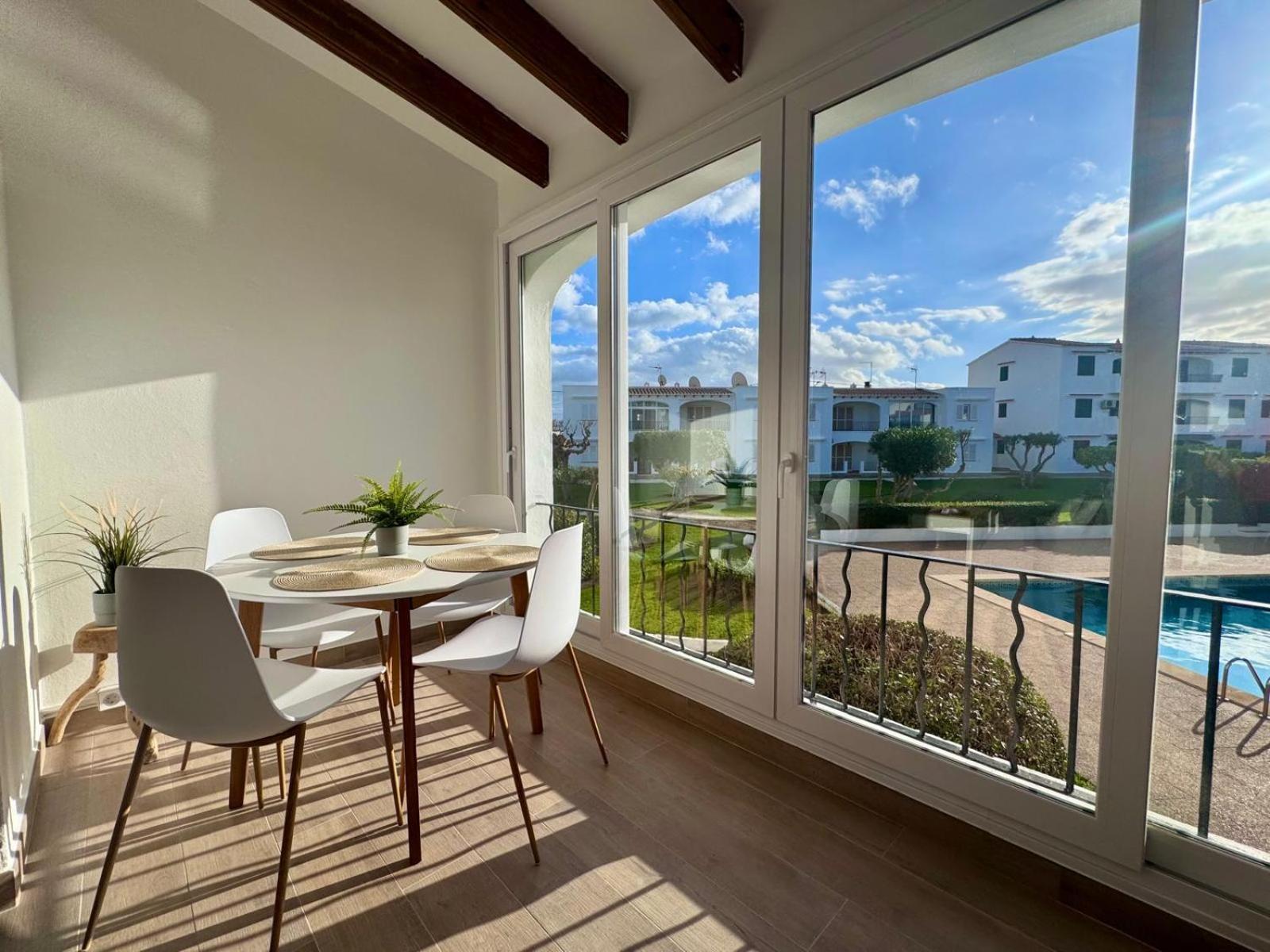 Precioso Apartamento Residencial Con Piscina Cala En Porter  Esterno foto